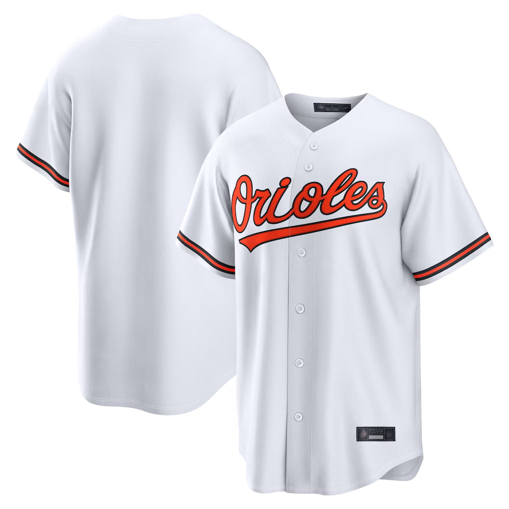 Pouc B.Orioles White Home Game Blank Player Stitched Jerseys
