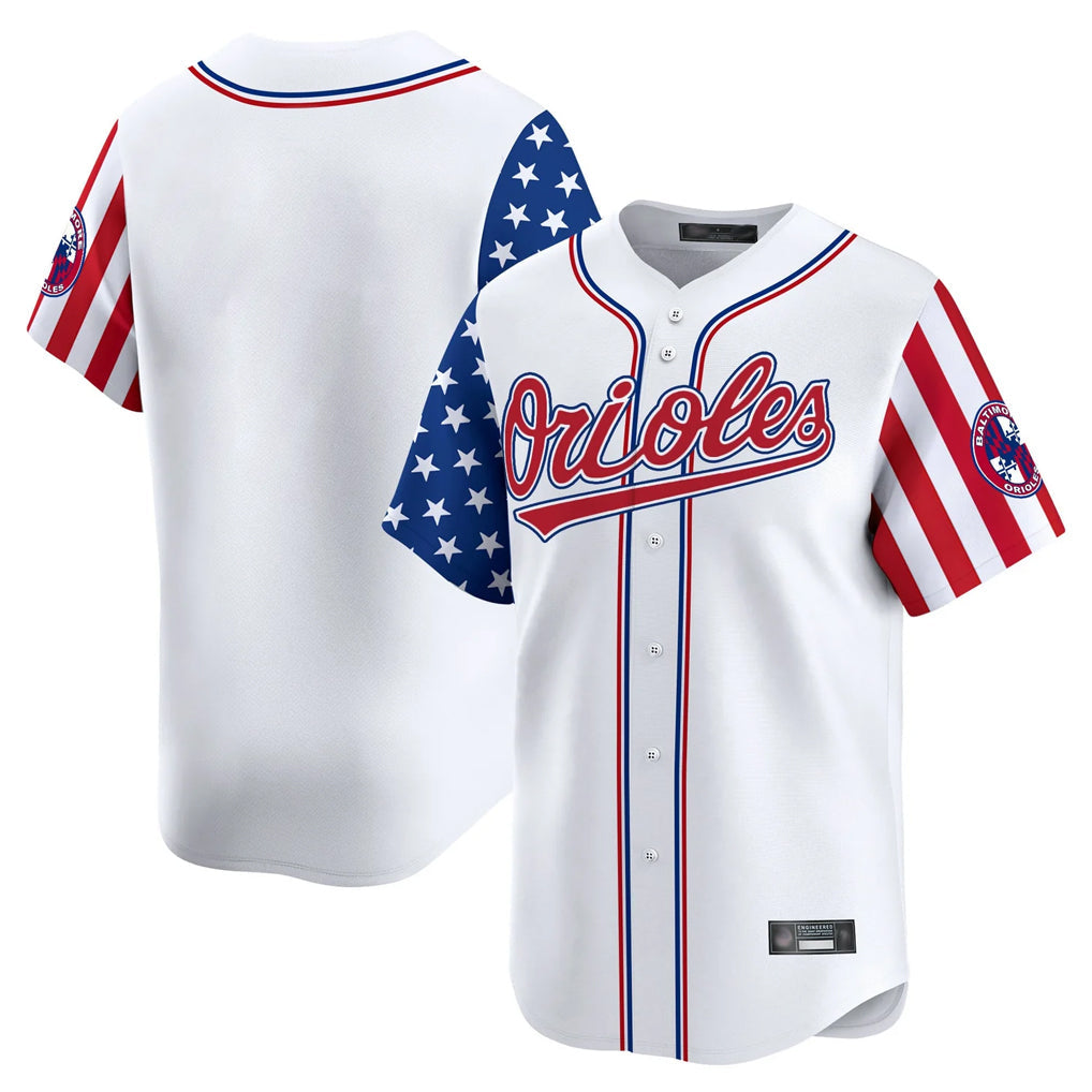 Pouc B.Orioles White Independence Day Vapor Premier Home Game Blank Player Stitched Jerseys
