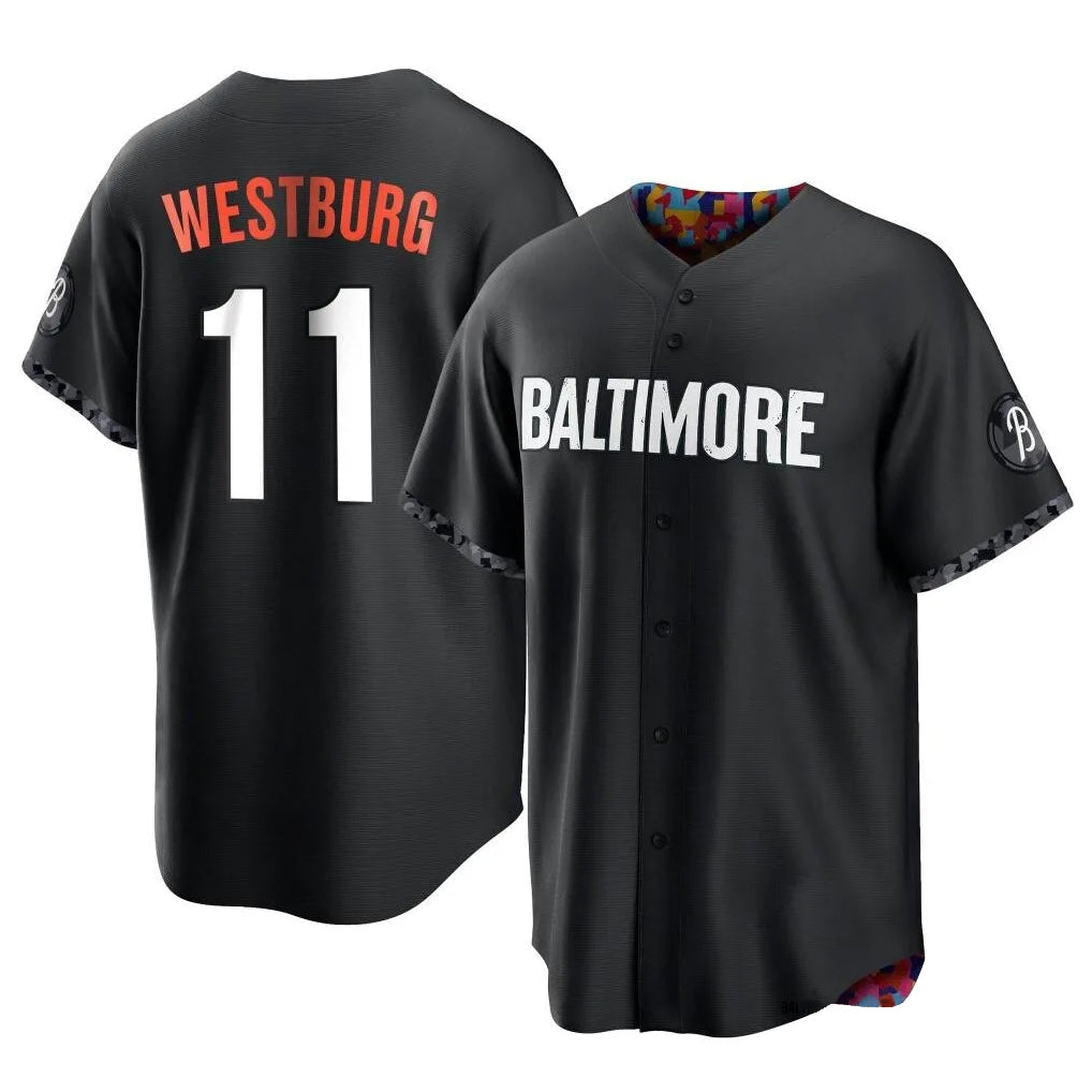 Pouc B.Orioles #11 Jordan Westburg Player Black City Connect Home Game Stitched Jerseys