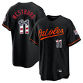 Pouc B.Orioles #11 Jordan Westburg Player Black USA 250 Fourth of July Home Game Stitched Jerseys