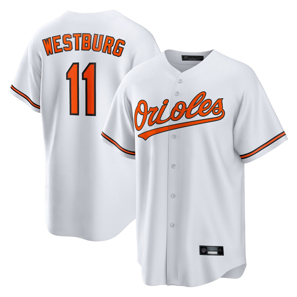 Pouc B.Orioles #11 Jordan Westburg Player White Home Game Stitched Jerseys