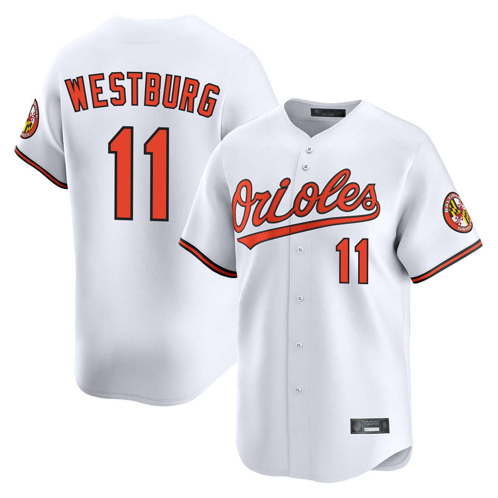 Pouc B.Orioles #11 Jordan Westburg Player White Limited Home Game Stitched Jerseys