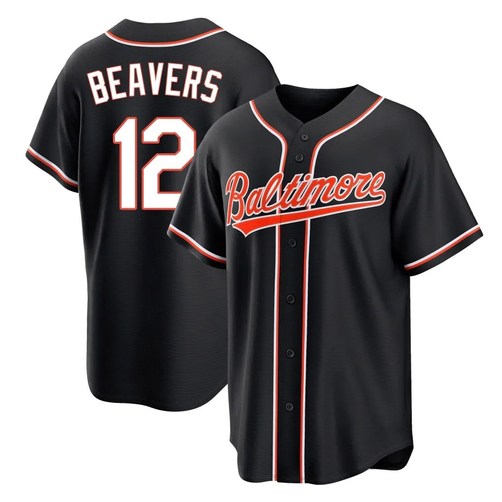 Pouc B.Orioles #12 Dylan Beavers Player Black Out Home Game Stitched Jerseys
