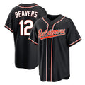 Pouc B.Orioles #12 Dylan Beavers Player Black Out Home Game Stitched Jerseys