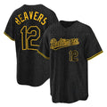 Pouc B.Orioles #12 Dylan Beavers Player Black Snake Skin City Home Game Stitched Jerseys