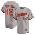 Pouc B.Orioles #12 Dylan Beavers Player Gray Limited Home Game Stitched Jerseys