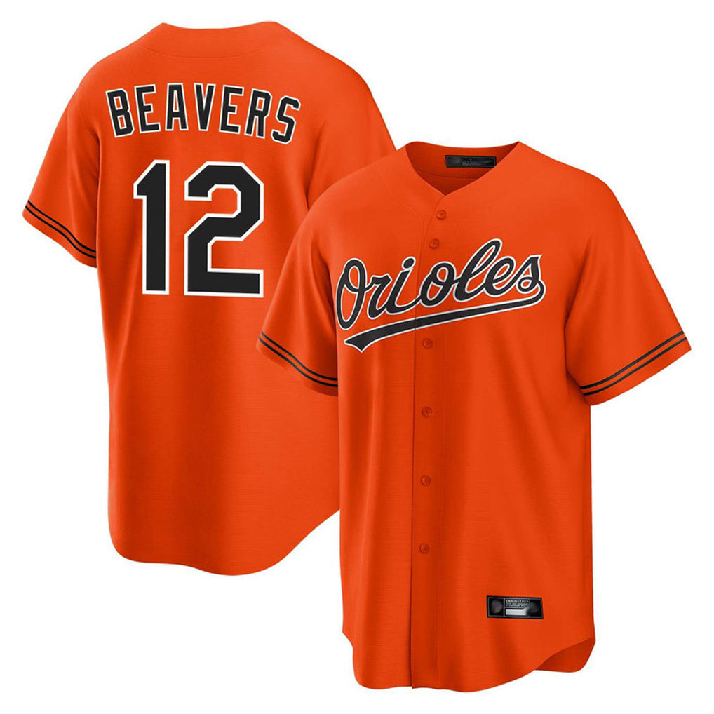 Pouc B.Orioles #12 Dylan Beavers Player Orange Home Game Stitched Jerseys