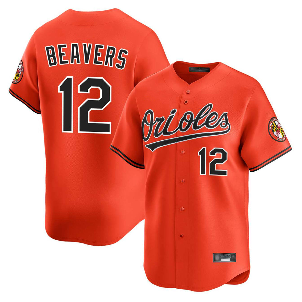 Pouc B.Orioles #12 Dylan Beavers Player Orange Limited Home Game Stitched Jerseys