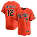 Pouc B.Orioles #12 Dylan Beavers Player Orange Limited Home Game Stitched Jerseys