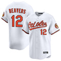 Pouc B.Orioles #12 Dylan Beavers Player White Limited Home Game Stitched Jerseys