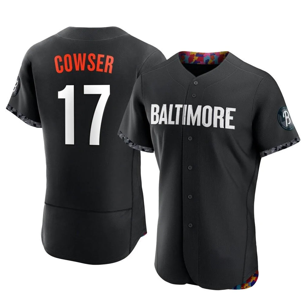 Pouc B.Orioles #17 Colton Cowser Player Black City Connect Limited Elite Home Game Stitched Jerseys