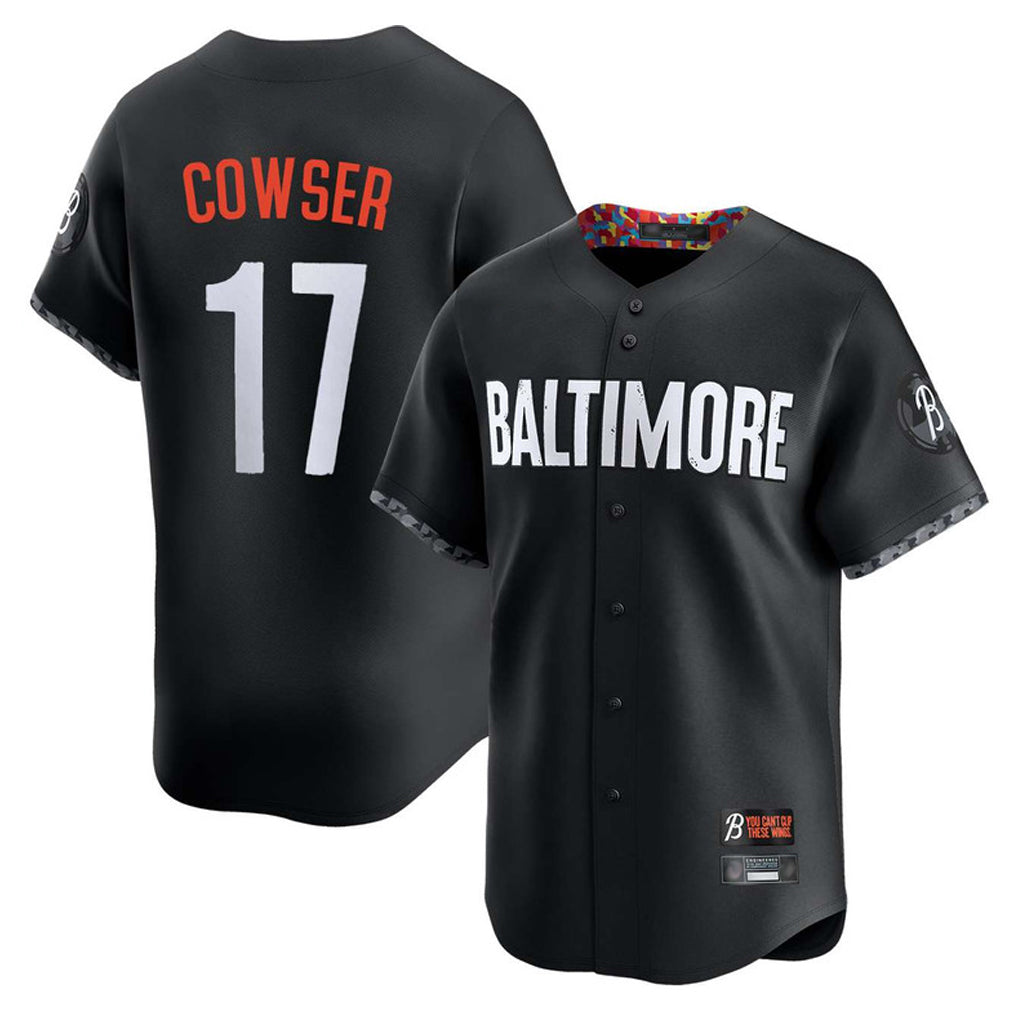 Pouc B.Orioles #17 Colton Cowser Player Black City Connect Limited Home Game Stitched Jerseys