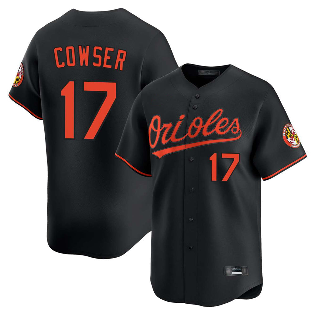 Pouc B.Orioles #17 Colton Cowser Player Black Limited Home Game Stitched Jerseys