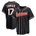 Pouc B.Orioles #17 Colton Cowser Player Black Out Home Game Stitched Jerseys