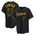 Pouc B.Orioles #17 Colton Cowser Player Black Snake Skin City Home Game Stitched Jerseys