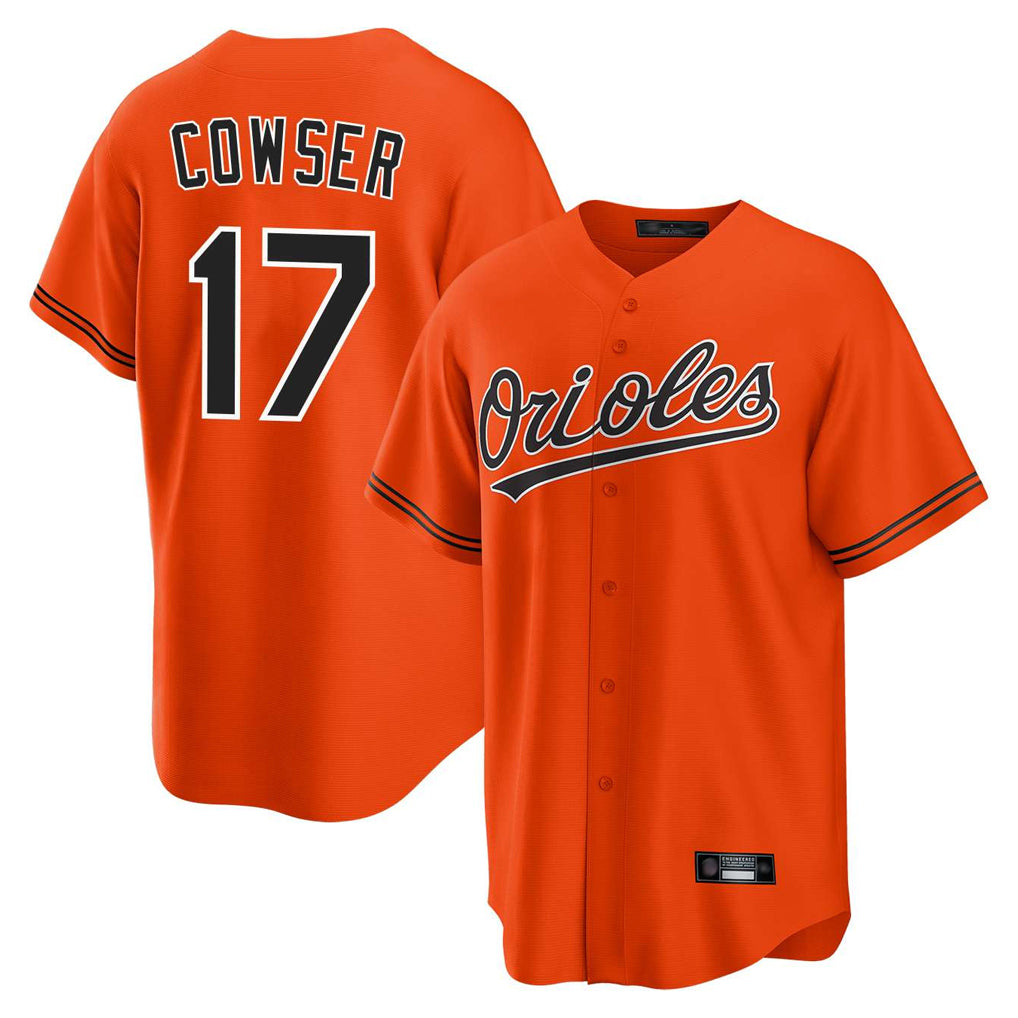 Pouc B.Orioles #17 Colton Cowser Player Orange Home Game Stitched Jerseys