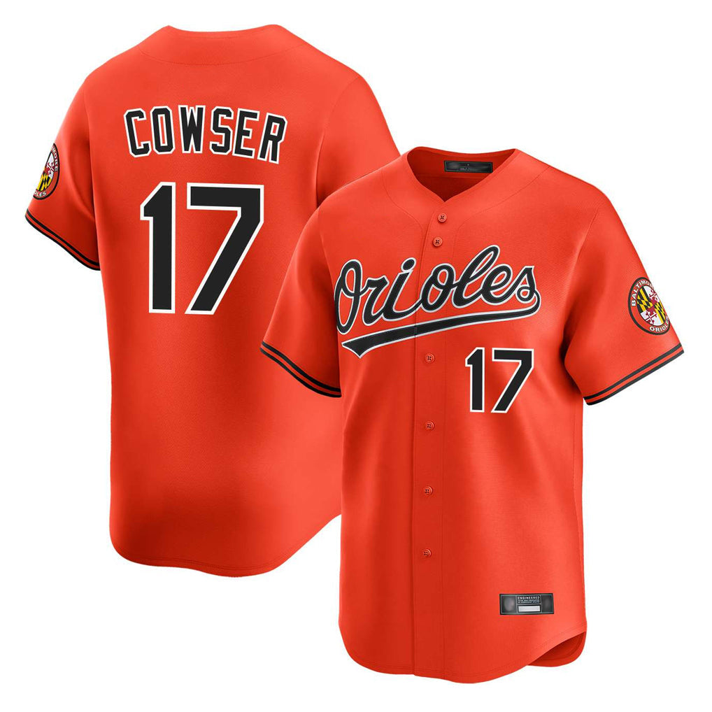 Pouc B.Orioles #17 Colton Cowser Player Orange Limited Home Game Stitched Jerseys