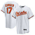 Pouc B.Orioles #17 Colton Cowser Player White Home Game Stitched Jerseys