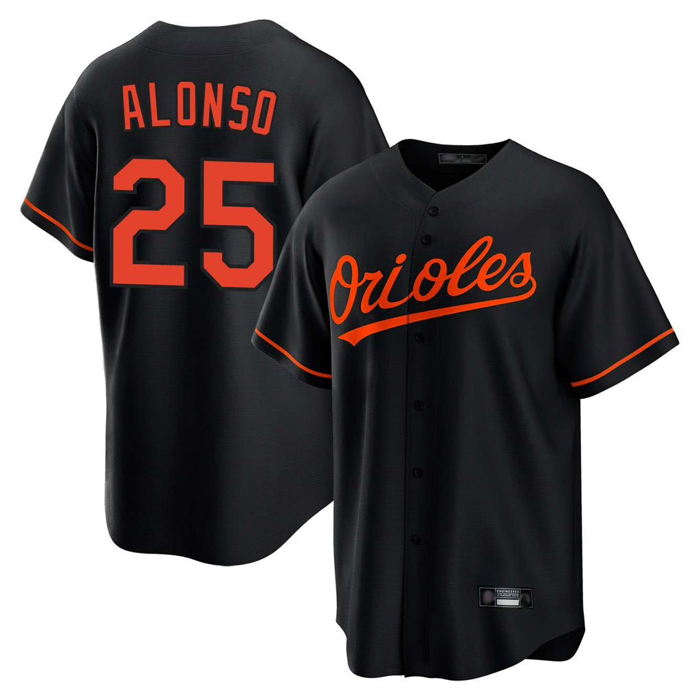 Pouc B.Orioles #25 Pete Alonso Player Black Home Game Stitched Jerseys