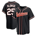 Pouc B.Orioles #25 Pete Alonso Player Black Out Home Game Stitched Jerseys