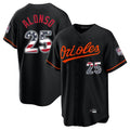 Pouc B.Orioles #25 Pete Alonso Player Black USA 250 Fourth of July Home Game Stitched Jerseys