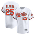 Pouc B.Orioles #25 Pete Alonso Player White Limited Home Game Stitched Jerseys