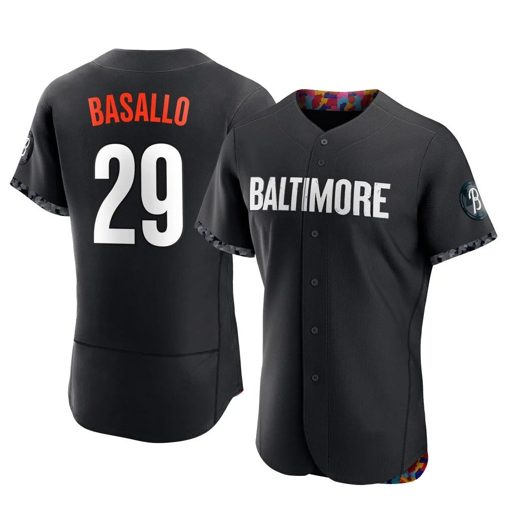 Pouc B.Orioles #29 Samuel Basallo Player Black City Connect Limited Elite Home Game Stitched Jerseys