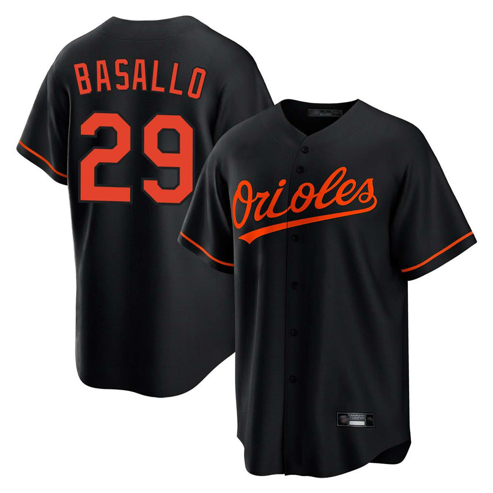 Pouc B.Orioles #29 Samuel Basallo Player Black Home Game Stitched Jerseys