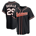 Pouc B.Orioles #29 Samuel Basallo Player Black Out Home Game Stitched Jerseys