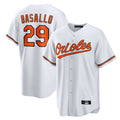 Pouc B.Orioles #29 Samuel Basallo Player White Home Game Stitched Jerseys