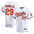 Pouc B.Orioles #29 Samuel Basallo Player White Limited Home Game Stitched Jerseys