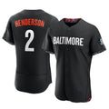 Pouc B.Orioles #2 Gunnar Henderson Player Black City Connect Limited Elite Home Game Stitched Jerseys