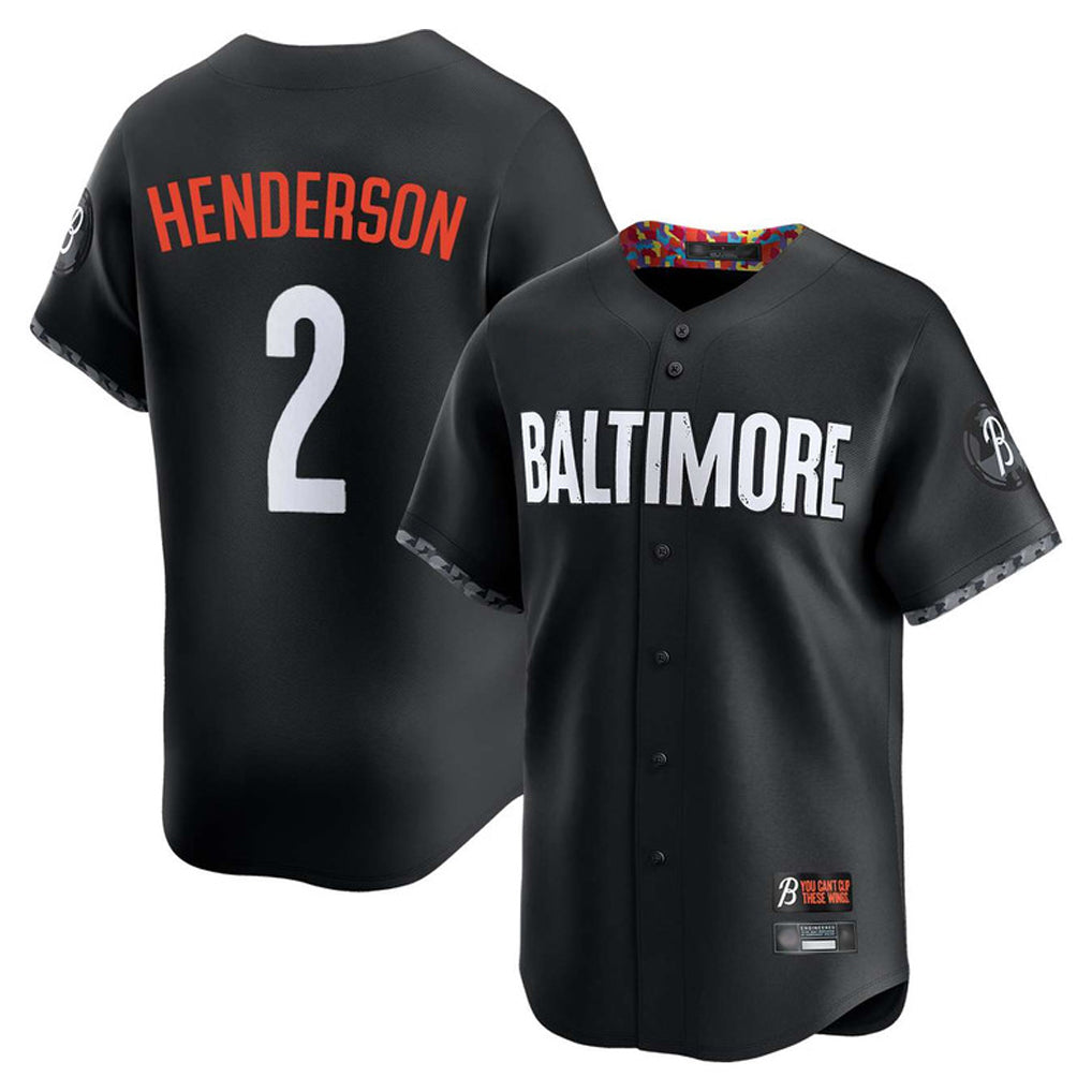 Pouc B.Orioles #2 Gunnar Henderson Player Black City Connect Limited Home Game Stitched Jerseys