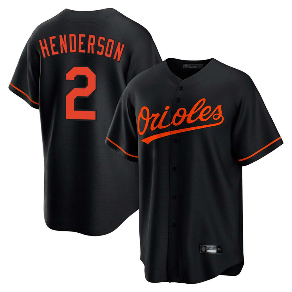 Pouc B.Orioles #2 Gunnar Henderson Player Black Home Game Stitched Jerseys