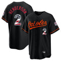 Pouc B.Orioles #2 Gunnar Henderson Player Black USA 250 Fourth of July Home Game Stitched Jerseys