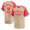 Pouc B.Orioles #2 Gunnar Henderson Player Cream American League All-Star Limited Home Game Stitched Jerseys