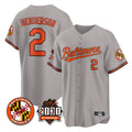 Pouc B.Orioles #2 Gunnar Henderson Player Gray 30th Anniversary of 2131 Home Game Stitched Jerseys
