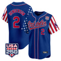 Pouc B.Orioles #2 Gunnar Henderson Player Royal USA 250 Independence Day Vapor Premier Limited Home Game Stitched Jerseys