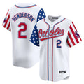 Pouc B.Orioles #2 Gunnar Henderson Player White Independence Day Vapor Premier Home Game Stitched Jerseys
