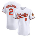 Pouc B.Orioles #2 Gunnar Henderson Player White Limited Elite Home Game Stitched Jerseys