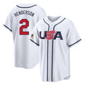 Pouc B.Orioles #2 Gunnar Henderson Player White USA 2026 World Classic Home Game Stitched Jerseys