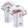 Pouc B.Orioles #2 Gunnar Henderson Player White USA 250 Fourth of July Home Game Stitched Jerseys