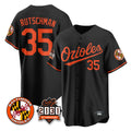 Pouc B.Orioles #35 Adley Rutschman Black 30th Anniversary of 2131 Home Game Stitched Jerseys
