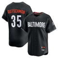 Pouc B.Orioles #35 Adley Rutschman Player Black City Connect Limited Home Game Stitched Jerseys