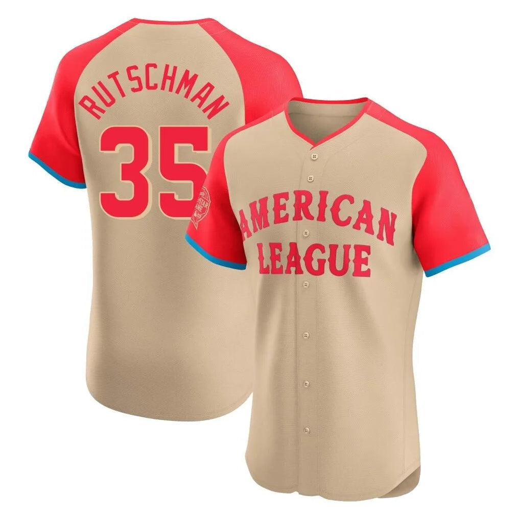 Pouc B.Orioles #35 Adley Rutschman Cream American League All-Star Limited Elite Home Game Stitched Jerseys