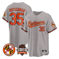 Pouc B.Orioles #35 Adley Rutschman Gray 30th Anniversary of 2131 Home Game Stitched Jerseys