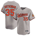 Pouc B.Orioles #35 Adley Rutschman Player Gray Home Game Stitched Jerseys