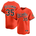 Pouc B.Orioles #35 Adley Rutschman Player Orange Limited Home Game Stitched Jerseys