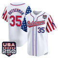 Pouc B.Orioles #35 Adley Rutschman White USA 250 Independence Day Vapor Premier Limited Home Game Stitched Jerseys