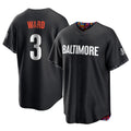 Pouc B.Orioles #3 Taylor Ward Player Black City Connect Home Game Stitched Jerseys